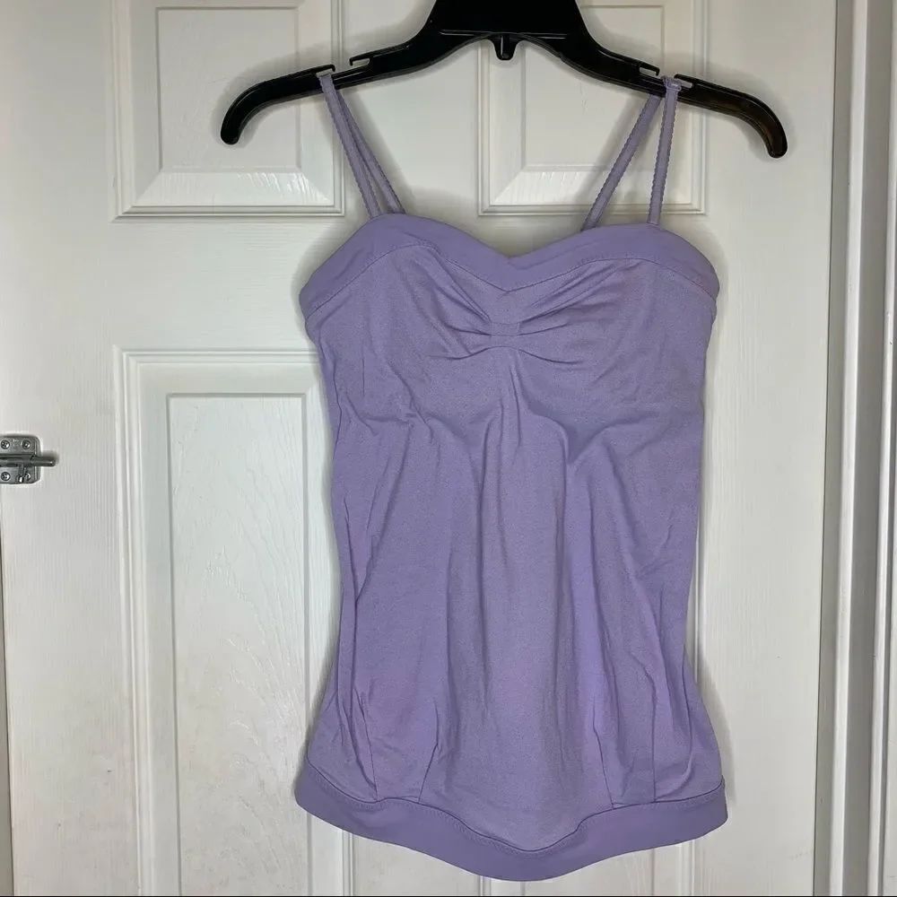 LULULEMON Lavender Pure Focus Tank Yoga Top Size 4